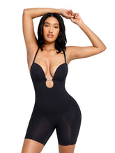 Low-Cut Backless Seamless Shapewear Bodysuit with Detachable Butt Pads & Tummy Control